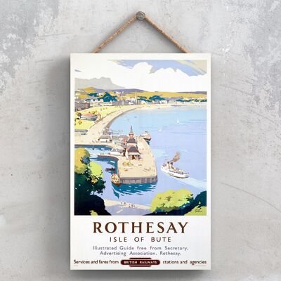 P1077 - Rothesay Isle Of Bute Original National Railway Poster On A Plaque Vintage Decor