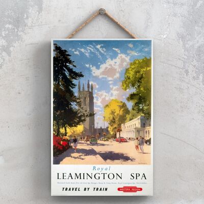 P1079 - Royal Lemington Spa Original National Railway Poster auf einer Plakette im Vintage-Dekor