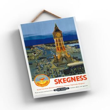 P1099 - Skegness Pier Affiche originale des chemins de fer nationaux sur une plaque décor vintage 2