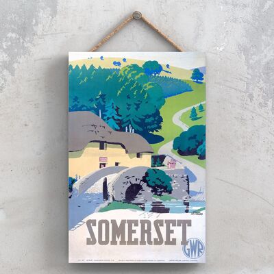 P1102 - Somerset James Milne Original National Railway Poster auf einer Plakette Vintage Decor