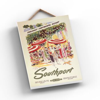 P1108 - Southport Continental Original National Railway Affiche Sur Une Plaque Décor Vintage 2