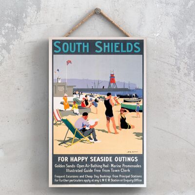 P1110 - Southsheilds Outings Original National Railway Poster On A Plaque Vintage Decor