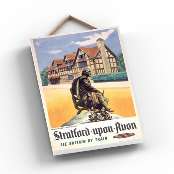 P1117 - Stratford Upon Avon Shakespears Birthplace Original National Railway Poster On A Plaque Vintage Decor 2