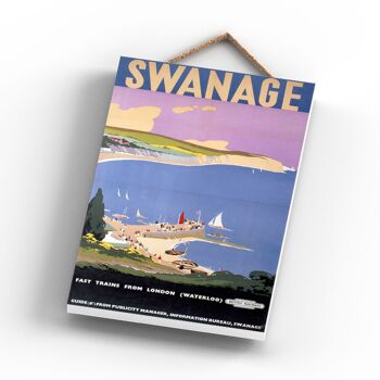 P1122 - Swanage Guide Original National Railway Affiche Sur Une Plaque Décor Vintage 3