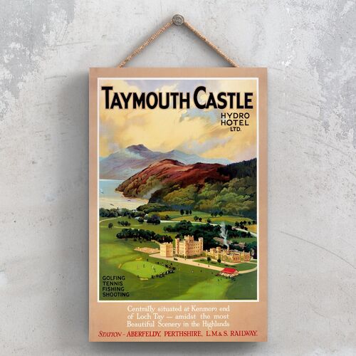 P1124 - Taymouth Castle Original National Railway Poster On A Plaque Vintage Decor