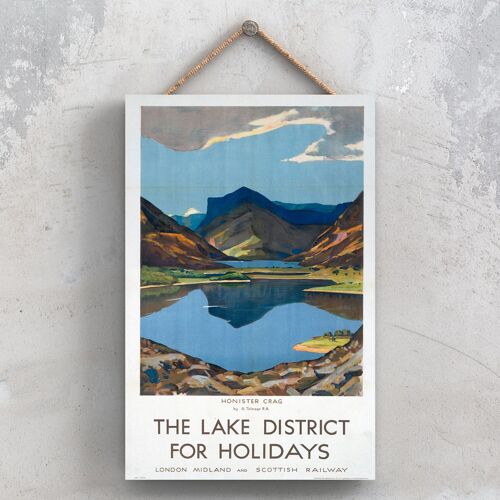 P1139 - The Lake Districtonister Crag Original National Railway Poster On A Plaque Vintage Decor