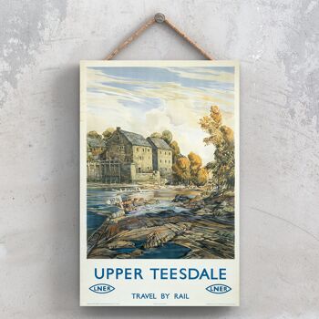 P1152 - Upper Teesdale Original National Railway Affiche Sur Une Plaque Décor Vintage 1