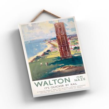 P1155 - Walton On Naze Affiche Originale National Railway Sur Une Plaque Décor Vintage 2