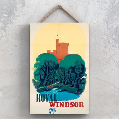 P1170 - Windsor Original National Railway Poster On A Plaque Vintage Decor