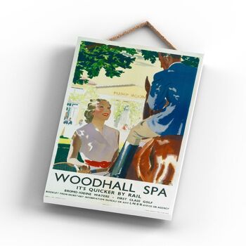 P1176 - Woodhall Spa Pump Room Affiche originale des chemins de fer nationaux sur une plaque Décor vintage 3