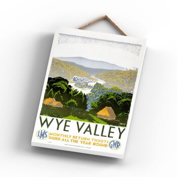 P1180 - Billets de retour Wye Valley Affiche originale des chemins de fer nationaux sur une plaque décor vintage 2