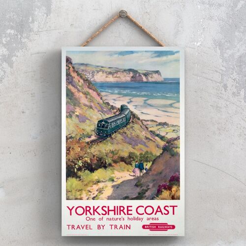 P1191 - Yorkshire Coast Original National Railway Poster On A Plaque Vintage Decor
