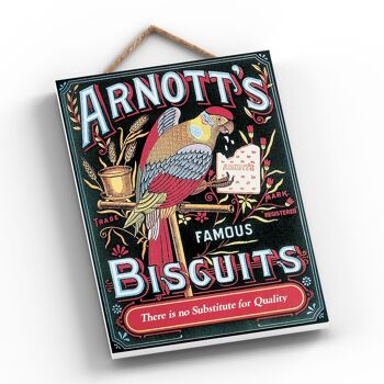 P1201 - A Classic Arnott'S Famous Biscuits Bird Retro Style Vintage Publicité sur une plaque en bois 2