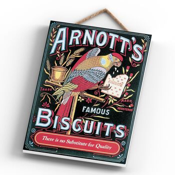 P1201 - A Classic Arnott'S Famous Biscuits Bird Retro Style Vintage Publicité sur une plaque en bois 4