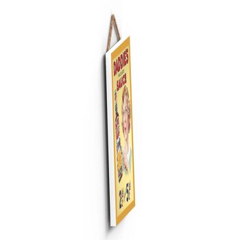 P1213 - Une publicité vintage de style rétro pour sauce de papa classique sur une plaque en bois 3