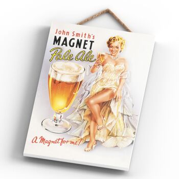 P1221 - A Classic John Smith'S Magnet Pale Ale Retro Style Vintage Publicité sur une plaque en bois 4