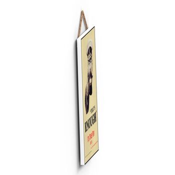 P1228 - Un comique classique "C'est assez" Il est temps pour le rhum de style rétro Publicité vintage sur une plaque en bois 3