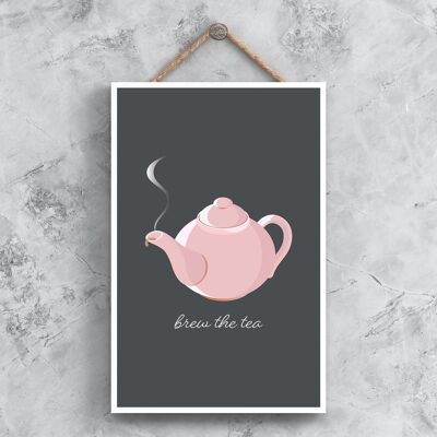 P1340 - Brew The Tea Kitchen - Targa decorativa da appendere