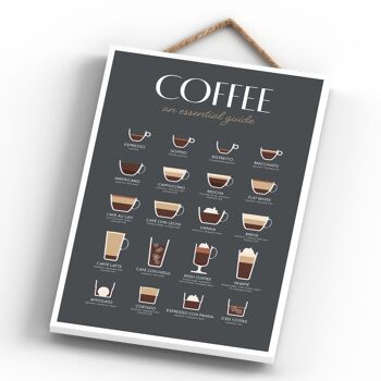 P1342 - Coffee Essentials Guide Dark Kitchen Plaque décorative à suspendre 3