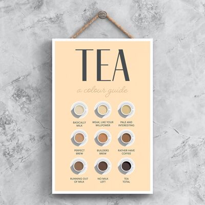P1359 – Tea Color Guide Küche Dekoratives Schild zum Aufhängen