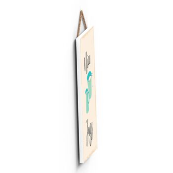 P1495 - Jolies cruches Illustration minimaliste sur le thème de la cuisine sur une plaque en bois suspendue 3