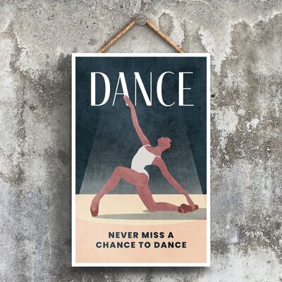 P1544 - Dance Illustration Part Of Our Sports Theme Printed Onto A Wooden Hanging Plaque