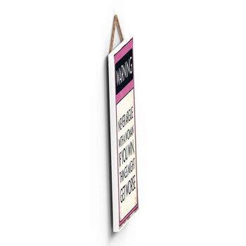P1599 - Avertissement Never Argue With A Woman Typography Sign Imprimé sur une plaque à suspendre en bois 2