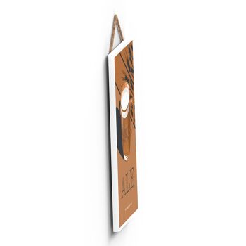 P1617 - Plaque à suspendre en bois sur le thème de l'alcool de style moderne Ale In Glass 3