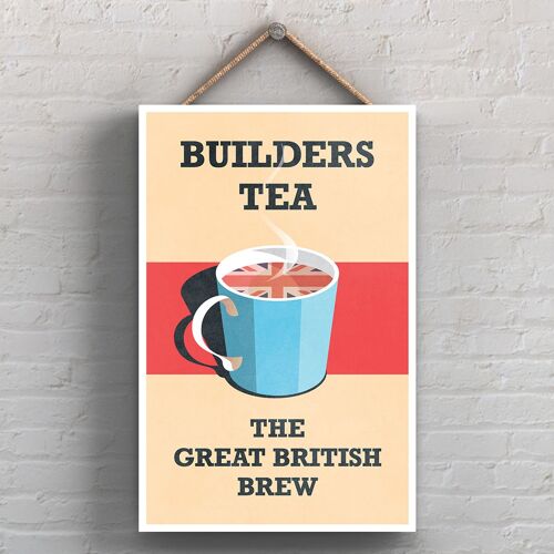 P1702 - Builders Brew Kitchen Decorative Hanging Plaque Sign