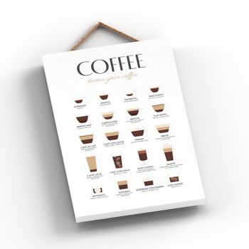 P1704 - Coffee Essentials Guide Light Plaque décorative à suspendre pour cuisine 2