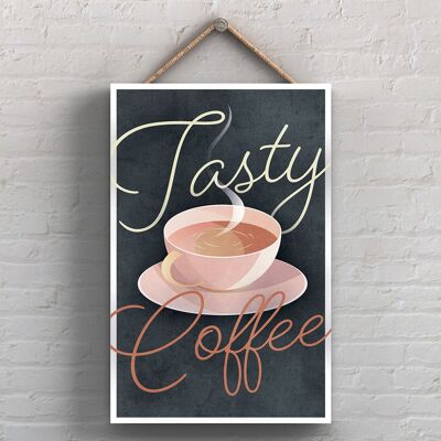 P1724 - Placa Colgante Decorativa Cocina Tasty Coffee