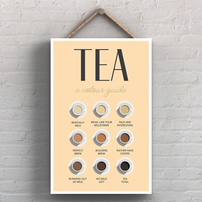 P1725 – Tea Color Guide Küche Dekoratives Schild zum Aufhängen