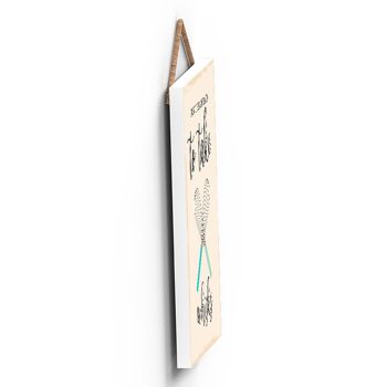 P1726 - N'ayez pas peur de prendre des fouets Illustration minimaliste sur le thème de la cuisine sur une plaque en bois suspendue 4