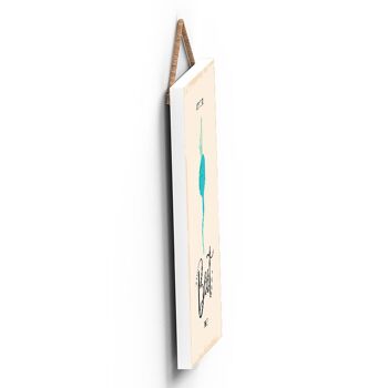 P1739 - Let The Beet Drop Illustration minimaliste sur le thème de la cuisine sur une plaque en bois suspendue 4
