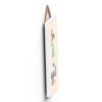 P1757 - You Eggcite Me Illustration minimaliste sur le thème de la cuisine sur une plaque en bois suspendue 2