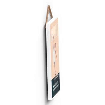 P1787 - Illustration de ballet faisant partie de notre thème sportif imprimée sur une plaque à suspendre en bois 4
