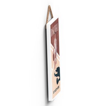 P1788 - Illustration de basket-ball faisant partie de notre thème sportif imprimée sur une plaque à suspendre en bois 4