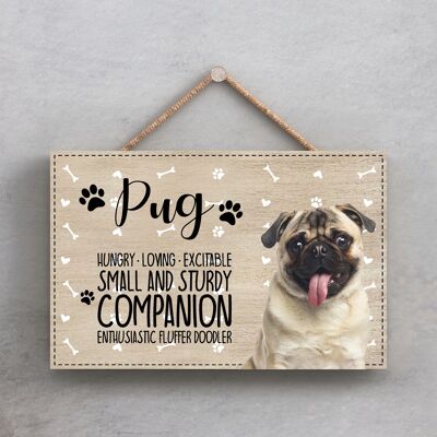 P1819 - Pets & Paws - Rope Plaque Pug Characteristics