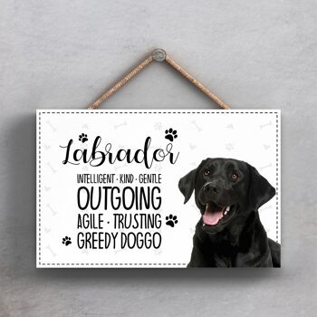P1827 - Pets & Paws - Plaque Corde Labrador Noir Caractéristiques 1