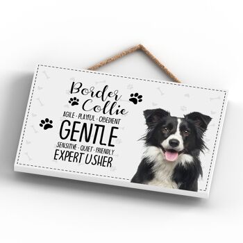 P1829 - Pets & Paws - Plaque en corde Border Collie Caractéristiques 4