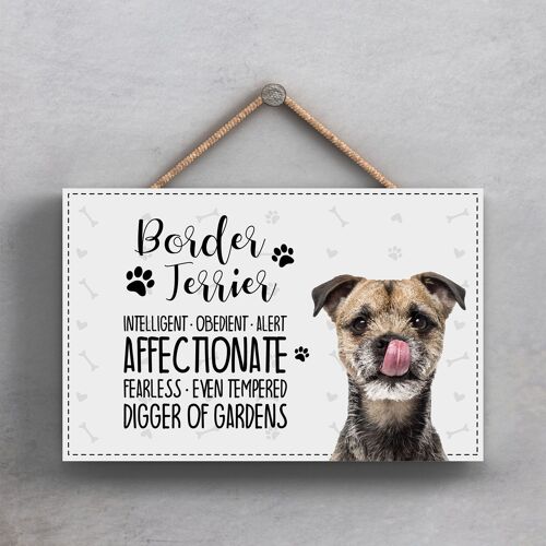 P1831 - Pets & Paws - Rope Plaque Border Terrier Characteristics