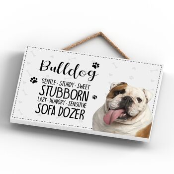 P1833 - Pets & Paws - Rope Plaque Bulldog Caractéristiques 3