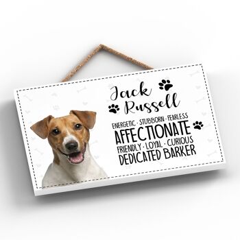 P1843 - Pets & Paws - Plaque Corde Jack Russell Caractéristiques 2