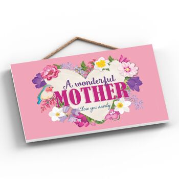 P1862 - Une plaque décorative à suspendre sur le thème floral d'une merveilleuse mère 2