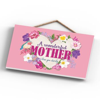 P1862 - Une plaque décorative à suspendre sur le thème floral d'une merveilleuse mère 4