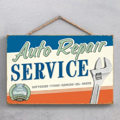 P1864 - Plaque décorative à suspendre sur le thème du garage de service de réparation automobile
