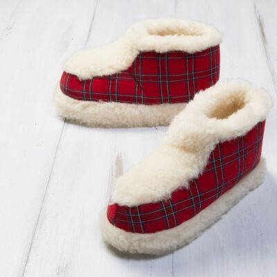 Stivali Lee Valley Slipper - Tartan rosso Royal Stewart (LV27)