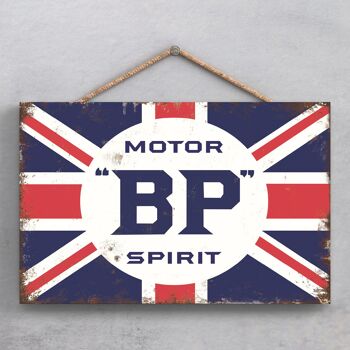 P1872 - Plaque à suspendre en bois sur le thème du garage Bp Spirit 1