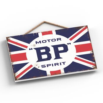 P1872 - Plaque à suspendre en bois sur le thème du garage Bp Spirit 2