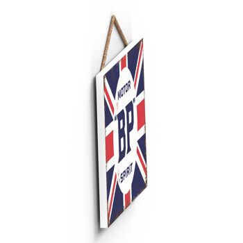 P1872 - Plaque à suspendre en bois sur le thème du garage Bp Spirit 3